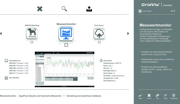  Komfortabel und schnell Apps managen (Bild: Janitza electronics GmbH)