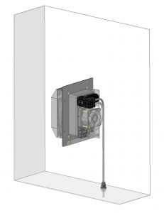  Die Entfeuchtungsgeräte der PSE 30-Serie halten die Luft im Schaltschrank trocken. Per Schlauch wird das Kondensat aus dem dichten Gerät sicher nach außen abgeleitet. (Bild: Elmeko GmbH + Co. KG)